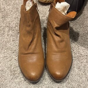 Lucky Brand Brown Leather Ankle Booties